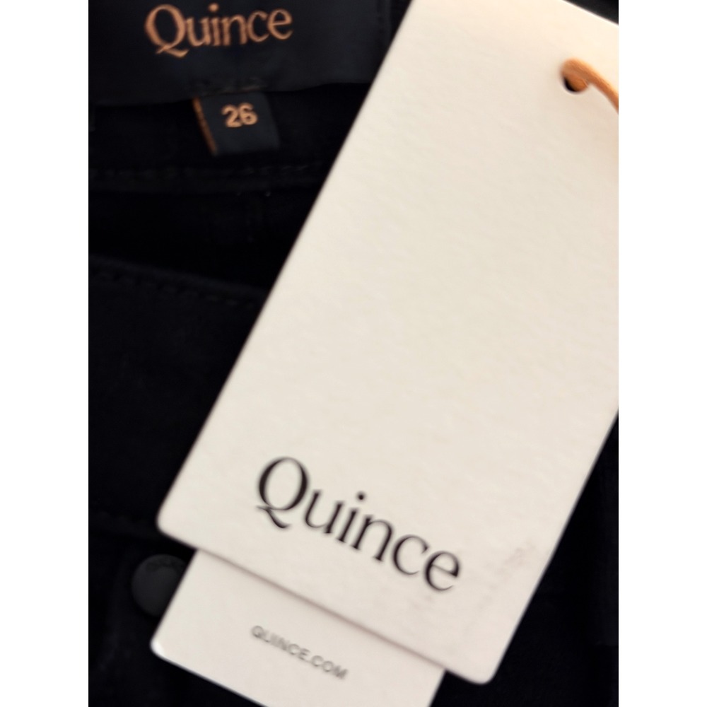 Quince Stretch High Rise Skinny Jeans Women's 26 Black Ankle Jeans NWT - Picture 6 of 7